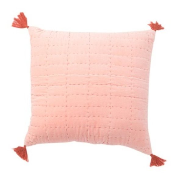 Decorative Quilted Velvet Pillow - Picture 1 of 3